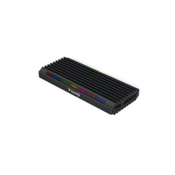 CAJA EXTERNA SSD M.2 TOOQ NGFFNVMe 'SHINOBI'· USB-A· RGB NEGRA