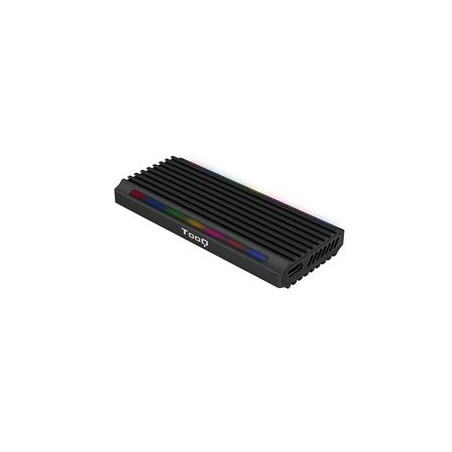 CAJA EXTERNA SSD M.2 TOOQ NGFFNVMe 'SHINOBI'· USB-A· RGB NEGRA