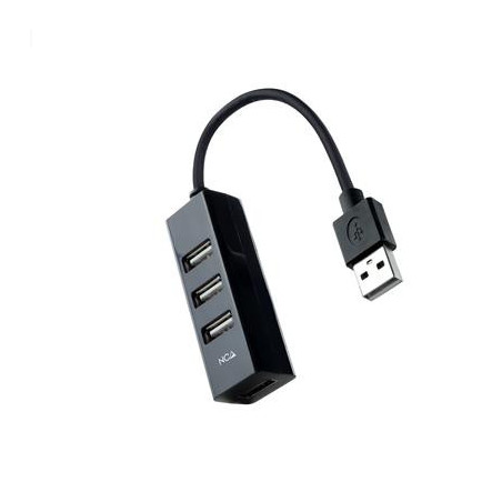 HUB USB 2.0 4xUSB2.0 USB-AM-USB2.0H NEGRO 15CM NANOCABLE