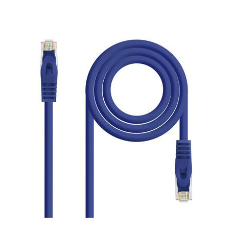 CABLE RED LATIGUILLO RJ45 CAT.6A LSZH UTP AWG24· 1M AZUL NANOCABLE
