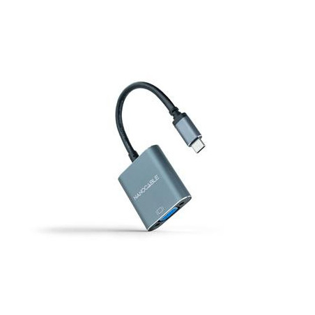 CONVERSOR USB-C A VGA· USB-CM-VGAH· ALUMINIO 0.1M GRIS NANOCABLE