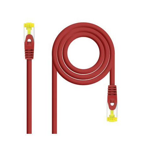 CABLE RED LATIGUILLO RJ45 CAT.6A LSZH SFTP AWG26· 0.30M ROJO NANOCABLE