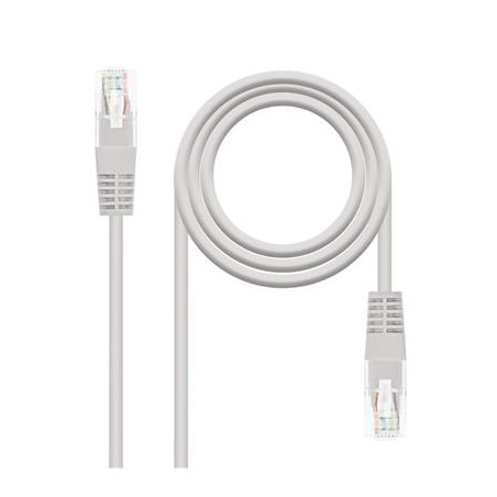 CABLE RED LATIGUILLO RJ45 CAT.6 UTP AWG24·2M GRIS NANOCABLE