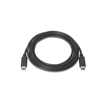 CABLE USB 2.0 3A· TIPO C USB-CM-USB-CM 1M NEGRO NANOCABLE