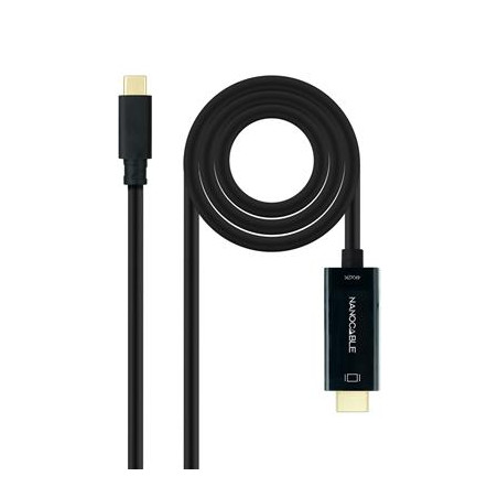 CABLE CONVERSOR USB-CM A HDMIM 4K@30HZ 3M NEGRO NANOCABLE